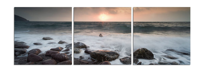 Gray Sea - Photography Triptych Print - 3 Panel Landscape Photography