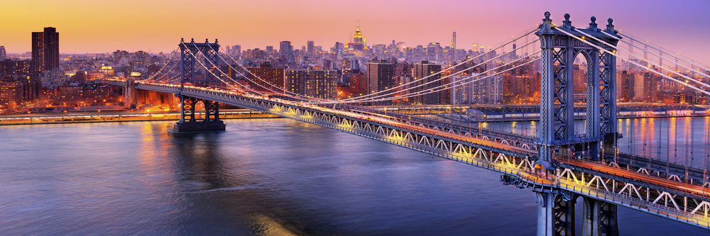 Manhattan Bridge Twilight Panorama