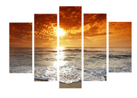 Corsica Sunset #4 - 5 Panel Canvas Print - 5 Panel Canvas Wall Art