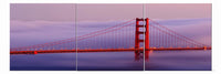 Golden Gate Purple - Photography Triptych Print - 3 Panel Landscape Photography