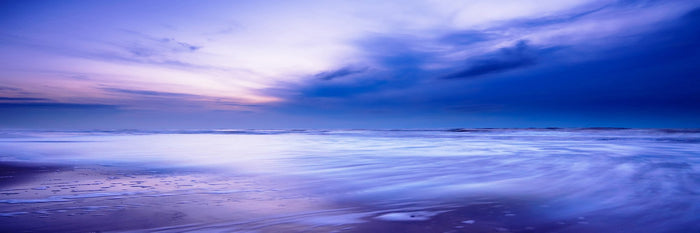 Purple Sea - Photography Print on Canvas - Canvas Panoramic Wall Art