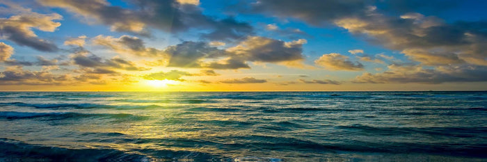 Blue Atlantic Sky, #2 - Photography Print on Canvas - Canvas Panoramic Wall Art