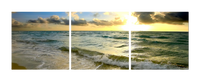 Waves at Sunset - Photography Triptych Print - 3 Panel Landscape Photography