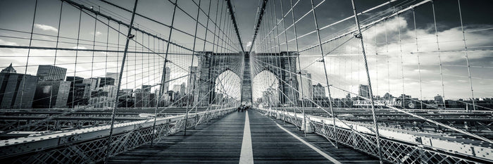 Brooklyn Bridge 2 - Photography Print on Canvas - Canvas Panoramic Wall Art