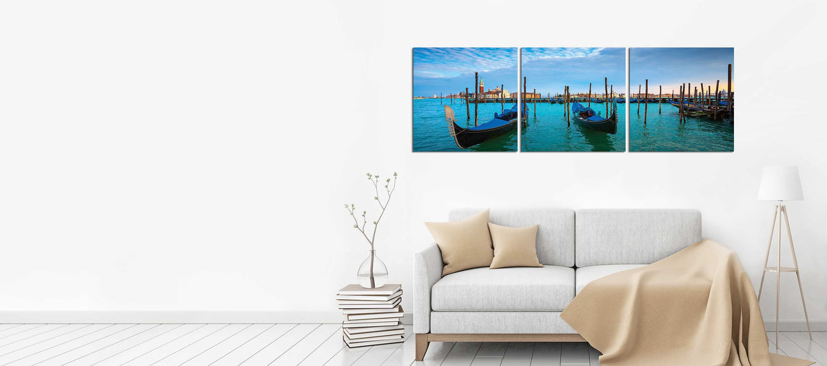 Sunset on Venetian Gondolas