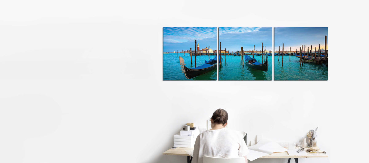 Sunset on Venetian Gondolas