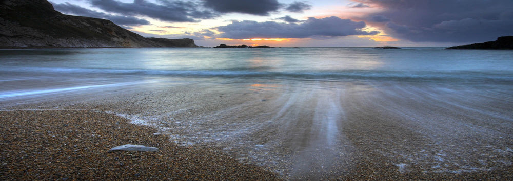 Receding tide at Sunset - Plexiglass Photography Print - Plexiglass Photography Print