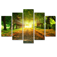 Path to the Forest - 5 Panel Canvas Print - 5 Panel Canvas Wall Art