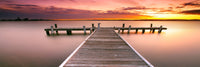 Walking Off the Pier - Photography Print on Canvas - Canvas Panoramic Wall Art