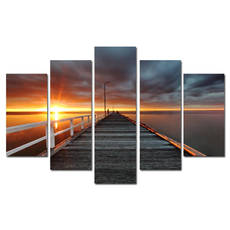 Walking Along - 5 Panel Canvas Print - 5 Panel Canvas Wall Art