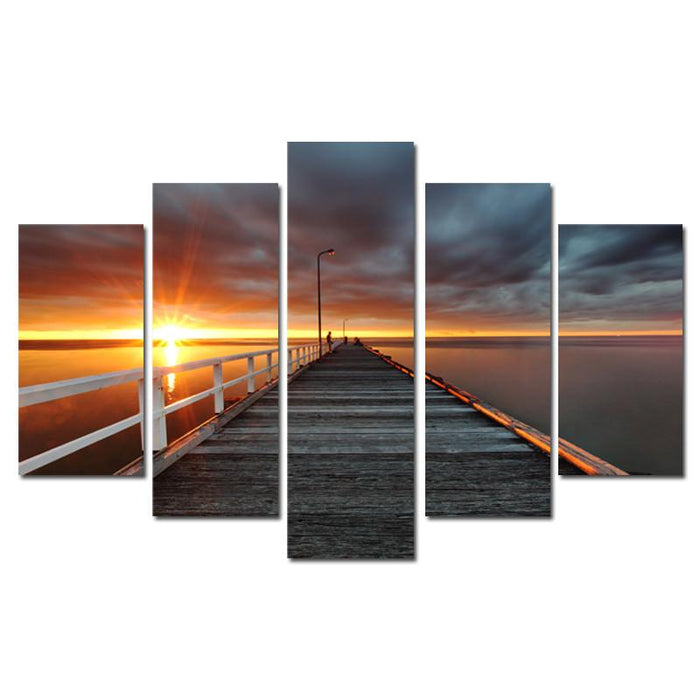 Walking Along - 5 Panel Canvas Print - 5 Panel Canvas Wall Art