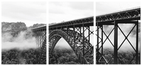 New River Gorge Bridge - Photography Triptych Print - 3 Panel Landscape Photography