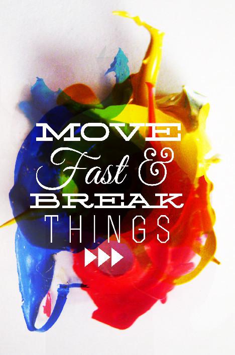 Move Fast &amp; Break Things - Quote on Canvas - Inspirational Quote Canvas Wall Art