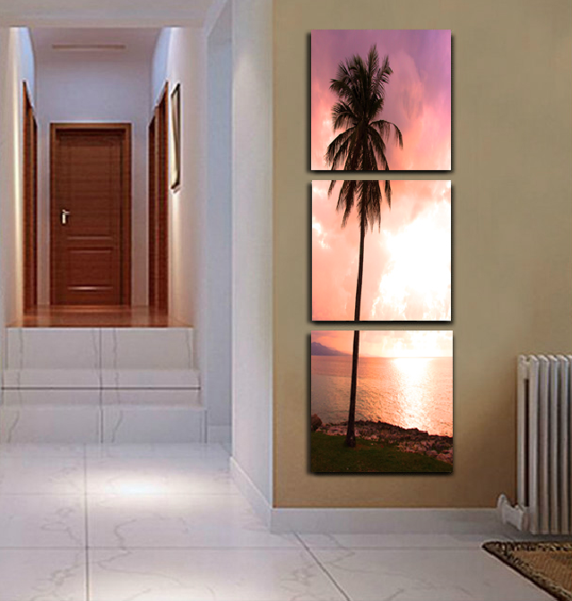 Palm Sunshine - Photography Triptych Print - 3 Panel Landscape Photography