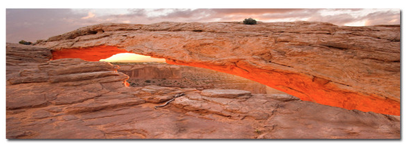 Mesa Arch, Utah - Photography Print on Canvas - Canvas Panoramic Wall Art
