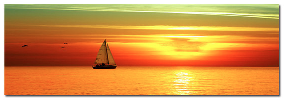 Sailboat Dream - Photography Print on Canvas - Canvas Panoramic Wall Art