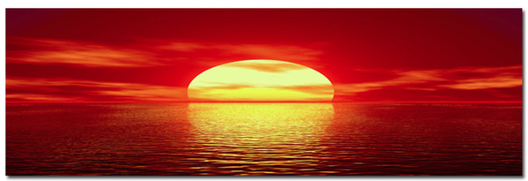 Rising Sun - Photography Print on Canvas - Canvas Panoramic Wall Art