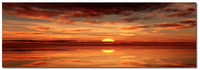 Setting Sun - Photography Print on Canvas - Canvas Panoramic Wall Art