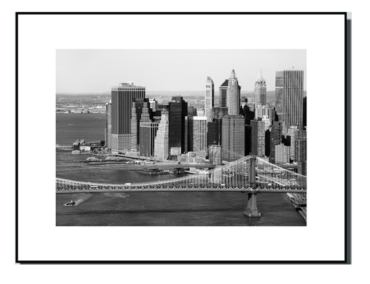 Brooklyn Bridge: Framed New York Photography (B/W)