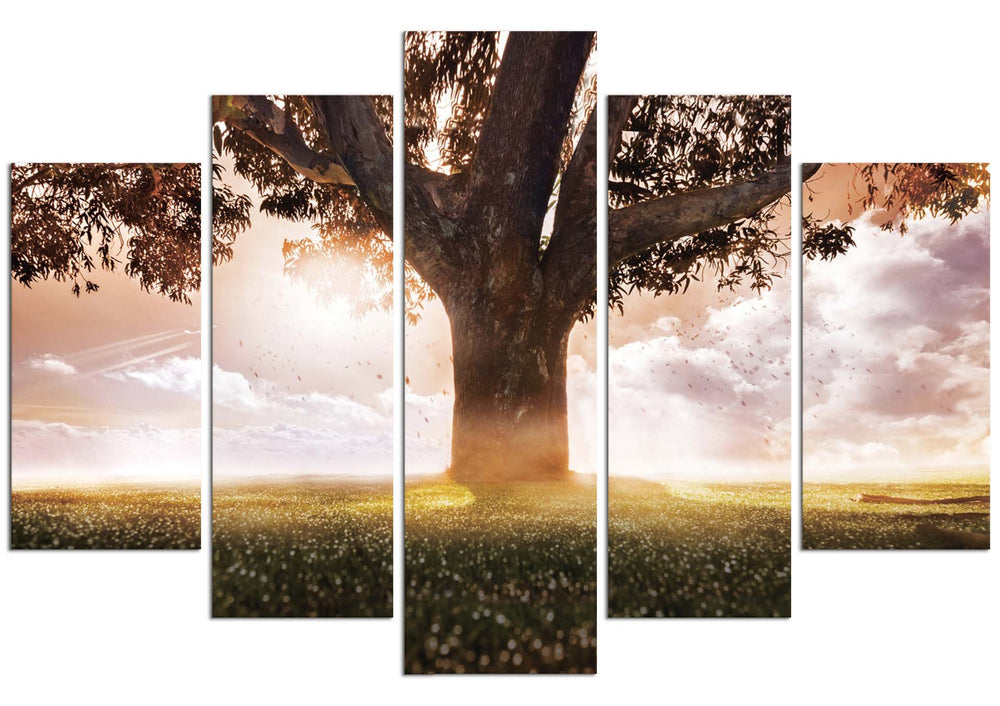 Sunrise Tree (HD Canvas 5-Panel)