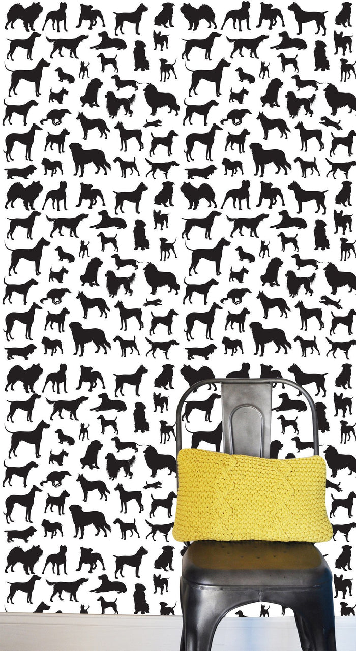 Dog Frenzy Removable Wall Paper