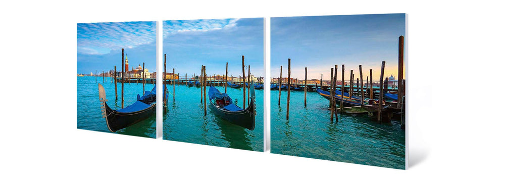 Sunset on Venetian Gondolas