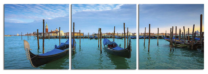 Sunset on Venetian Gondolas