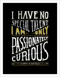 I Have No Special Talent 2 - Quote on Canvas - Inspirational Quote Canvas Wall Art