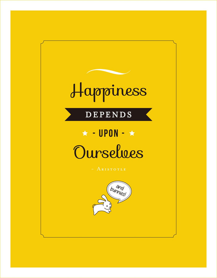 Happiness Depends Upon - Quote on Canvas - Inspirational Quote Canvas Wall Art