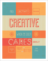 Any Activity Becomes Creative - Quote on Canvas - Inspirational Quote Canvas Wall Art