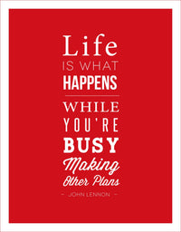 Life is What Happens 2 - Quote on Canvas - Inspirational Quote Canvas Wall Art