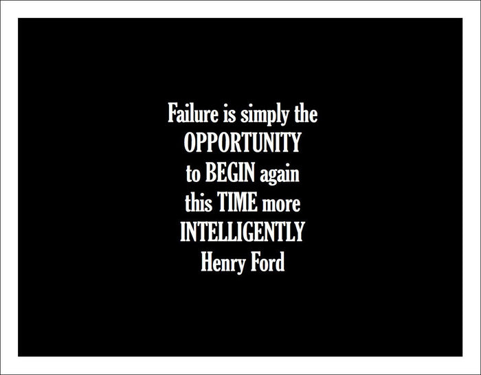 Failure is Simply the Opportunity to Begin Again - Quote on Canvas - Inspirational Quote Canvas Wall Art