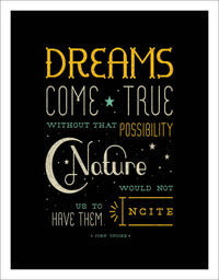 Dreams Come True - Quote on Canvas - Inspirational Quote Canvas Wall Art