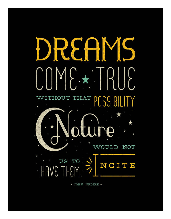 Dreams Come True - Quote on Canvas - Inspirational Quote Canvas Wall Art