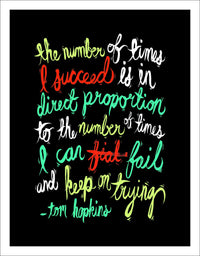 The Number of Times I Succeed is - Quote on Canvas - Inspirational Quote Canvas Wall Art