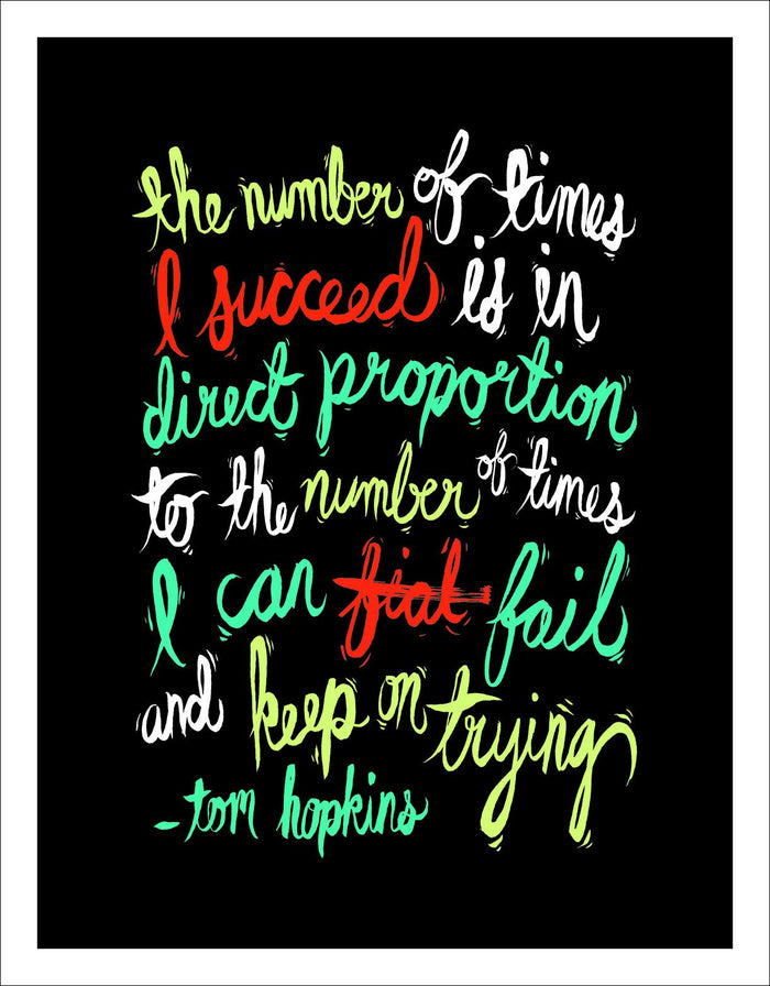 The Number of Times I Succeed is - Quote on Canvas - Inspirational Quote Canvas Wall Art