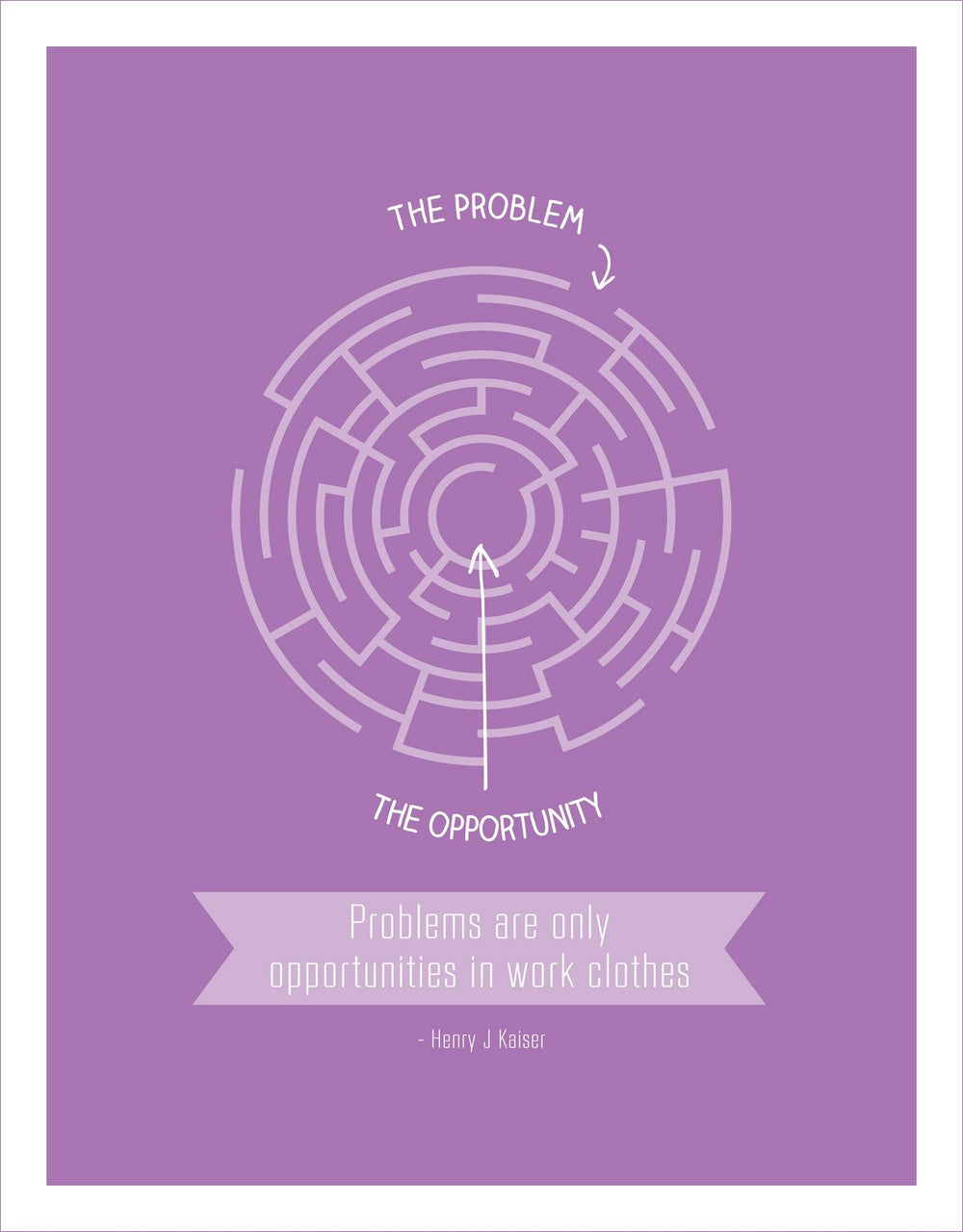 Problems are only Opportunities - Quote on Canvas - Inspirational Quote Canvas Wall Art