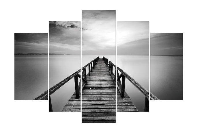 Pier in Chrome #5 (HD Canvas 5-Panel)